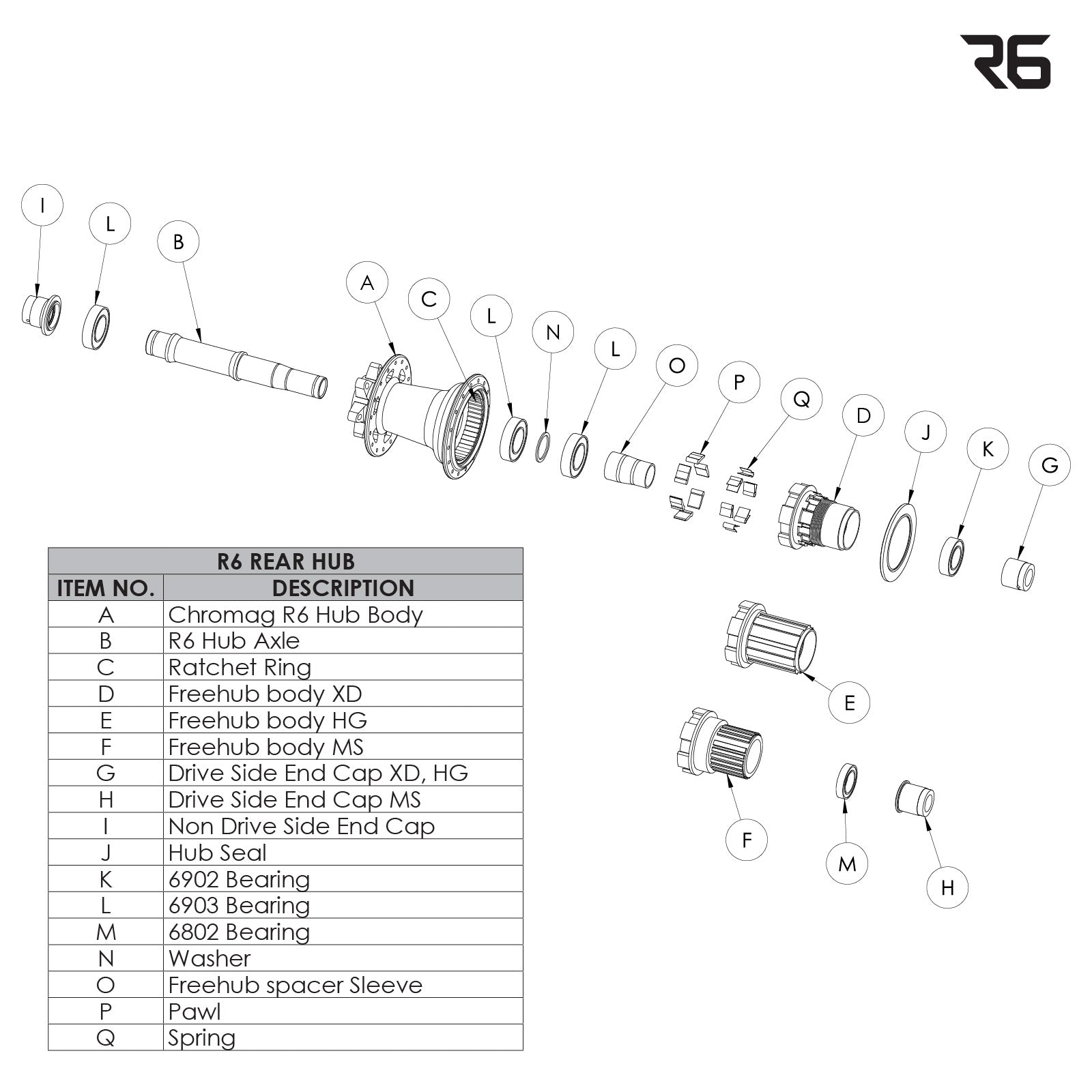 BA30v2/R6 Rear Wheel